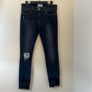 FRAME jeans le skinny de Jeanne crop dark rinse denim size 29 / 8